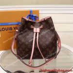 AAA Class LV Noe Pink Handbag Louis Vuitton Neonoe Fake Lady Pink Belt Bag 